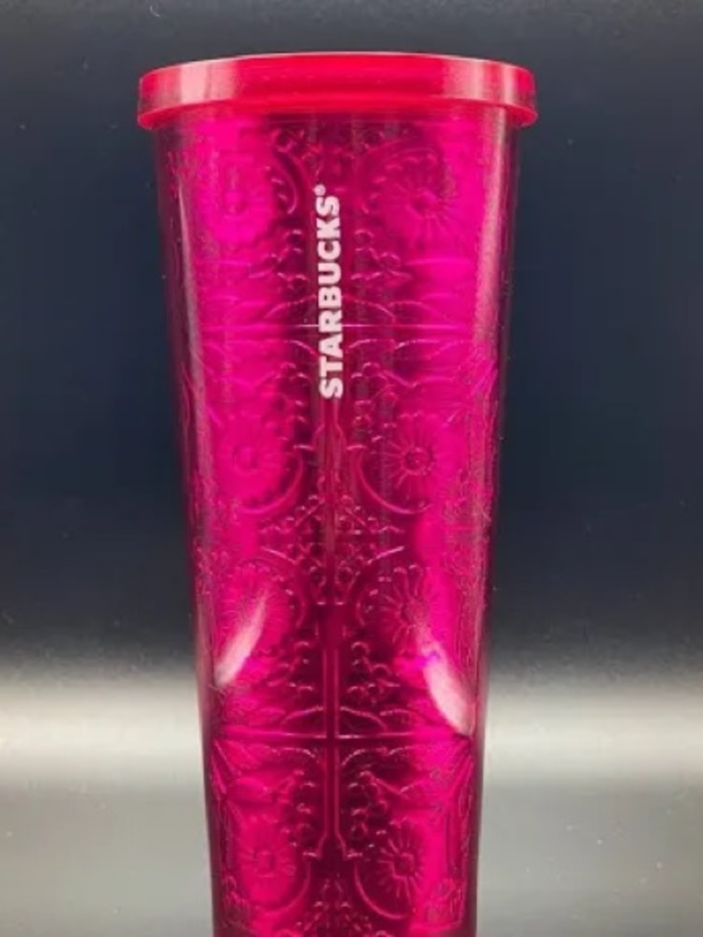Starbucks 2017 Hot Magenta Embossed Tumbler - Picture 3 of 3